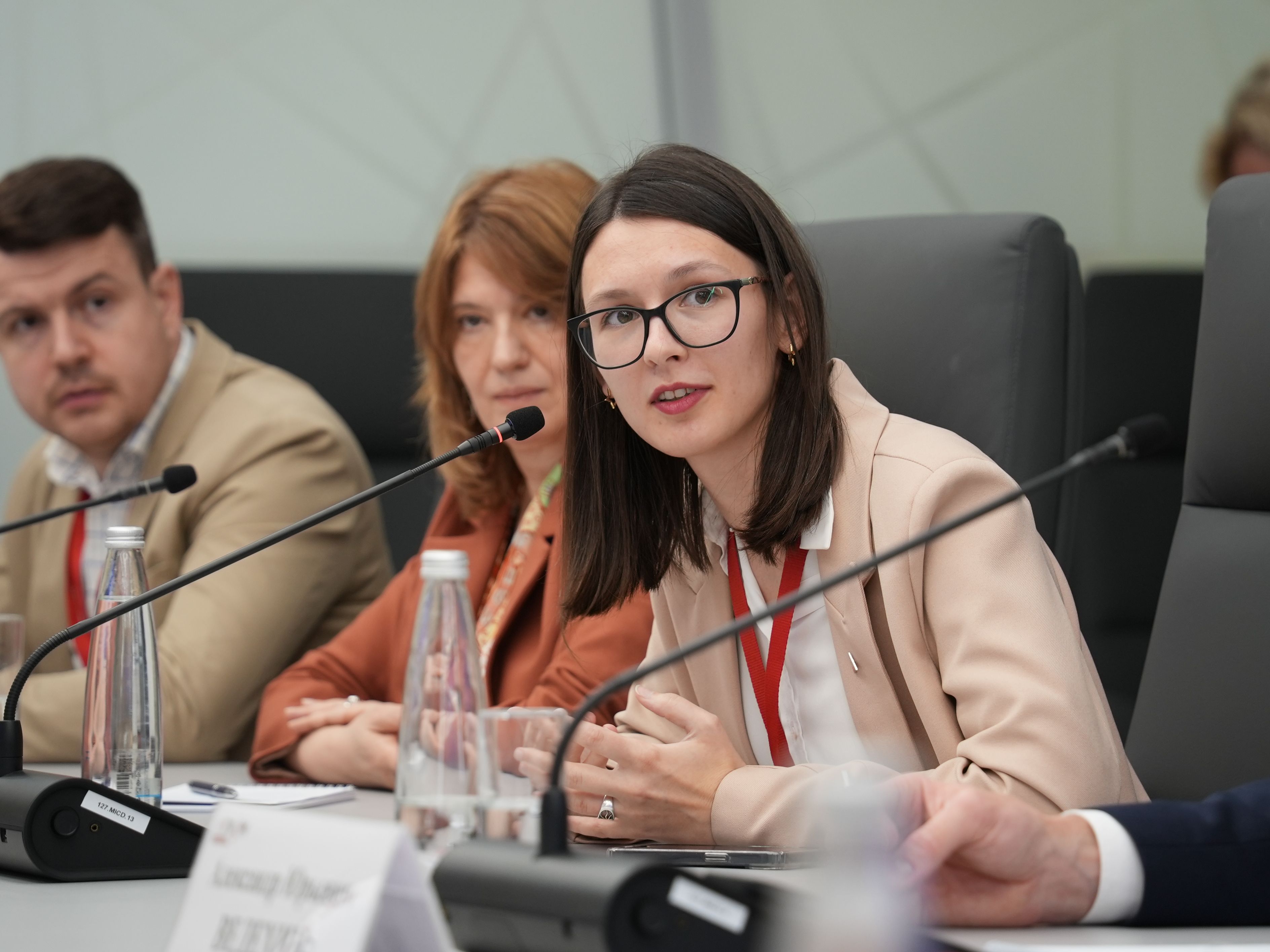 Мария Щербакова, руководитель образовательных проектов МКА ГК «Геоскан», на III Национальном съезде учебной промышленности «УЧПРОМ-2025»